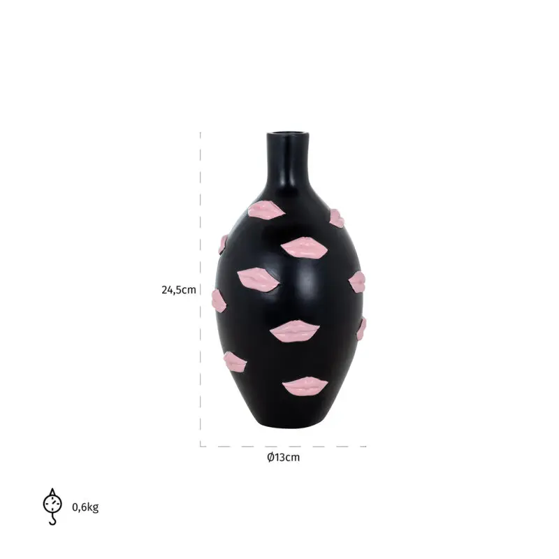 - Vaas Kisses zwart groot (Black)
