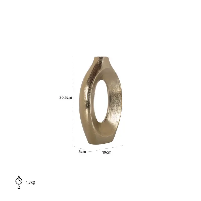 - Vaas Alma klein (Brushed Gold)