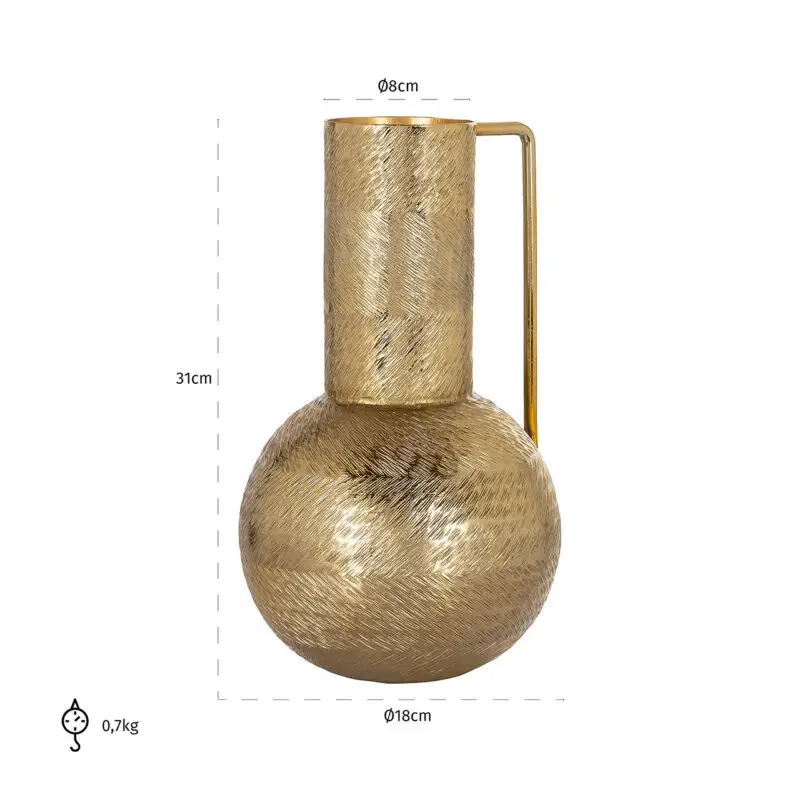 - Vaas Leia klein goud (Gold)