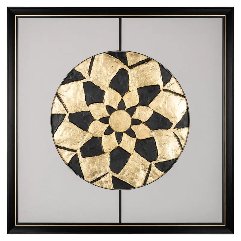- Wall art Sun (Black/gold)