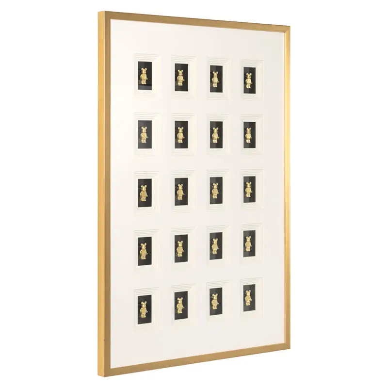 - Wall art Bear block 3D (Black/gold)