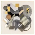 - Wall art 3D block (Black/gold)