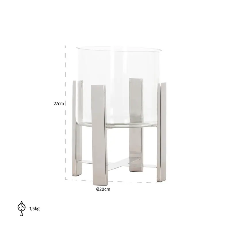 - Windlicht Tiko zilver (Silver)