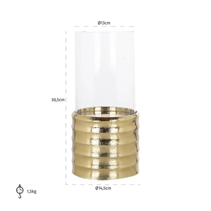 - Windlicht Bodil klein (Gold)