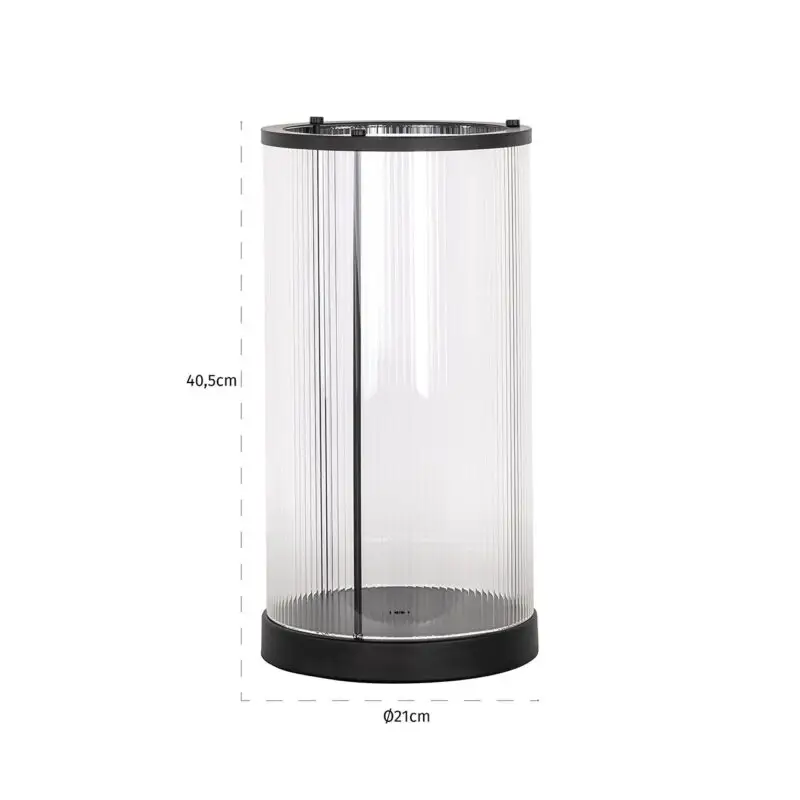 - Windlicht Dayene groot (Black)