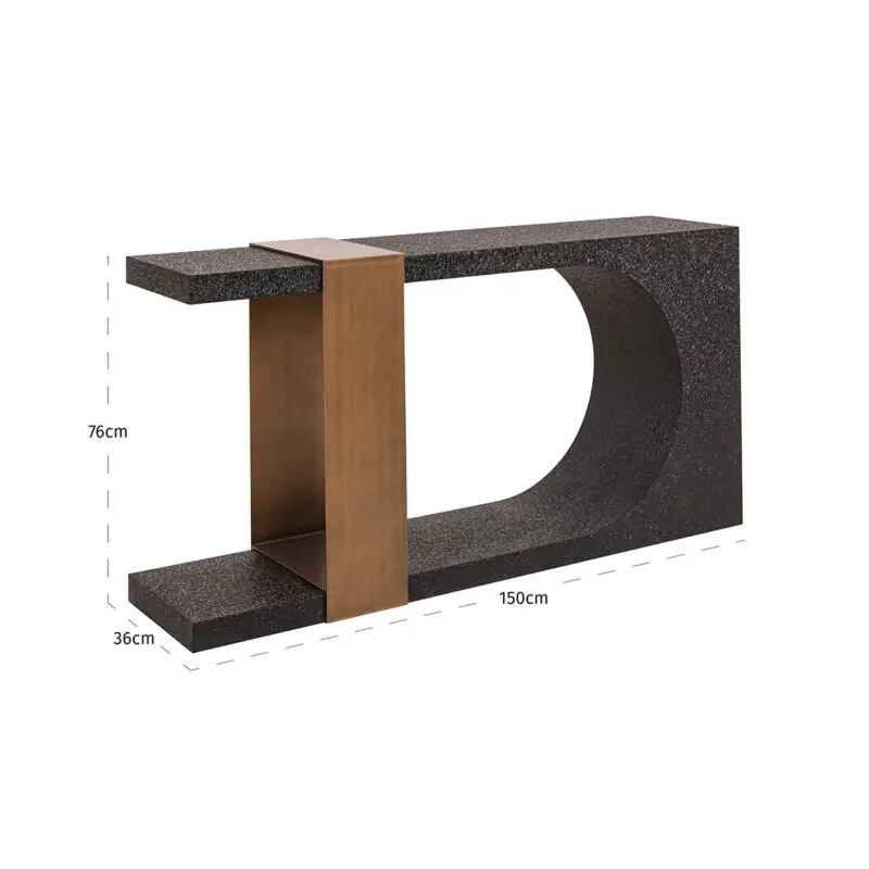 - Wandtafel Bazel (Black/gold)