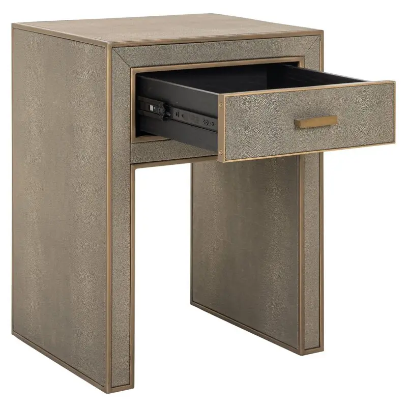 - Nachtkastje Bloomville 1-lade incl. glas (Brown)