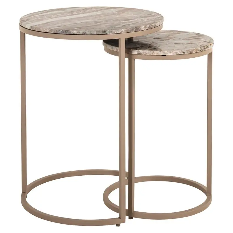 - Bijzettafel Fairfax set van 2 (Stone)