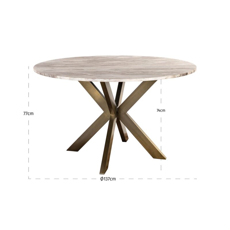 - Eettafel Bottega 140Ø (White)