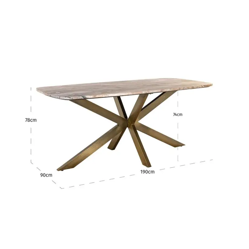 - Eettafel Bottega 190 deens ovaal (White)