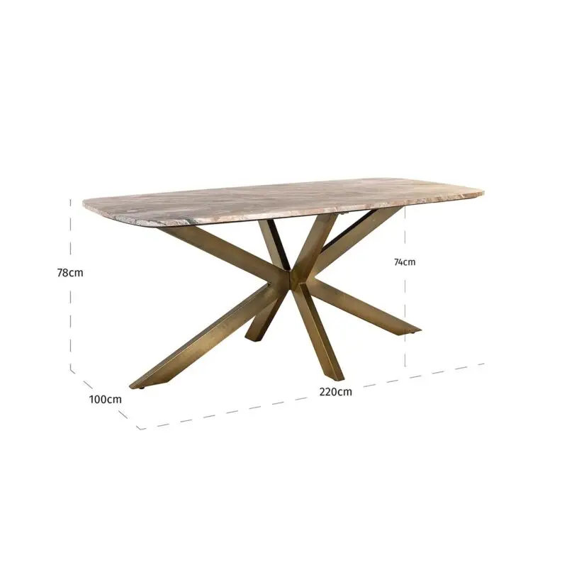 - Eettafel Bottega 220 deens ovaal (White)
