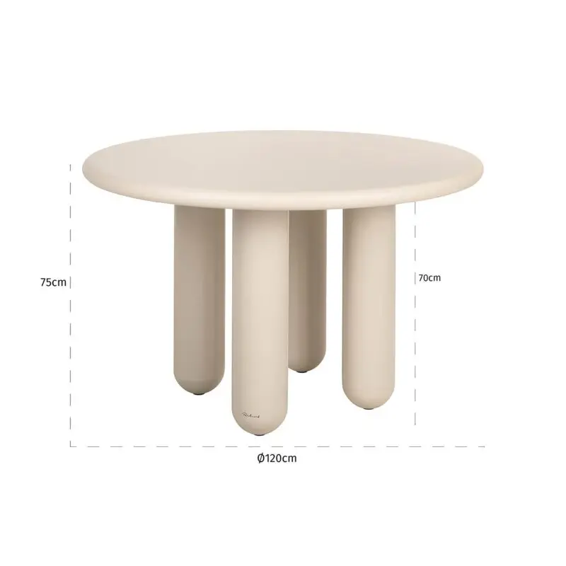 - Eettafel Calma 120Ø (Beige)