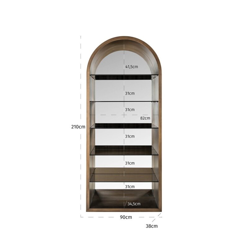 - Wandkast Bowic (Brushed Gold)