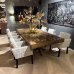 Tonnie Baars Eettafel Epoxy Brons summersale033