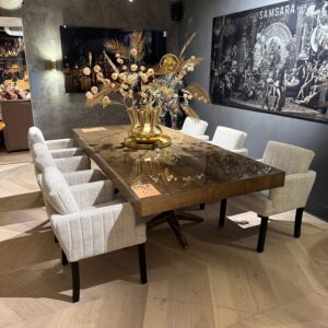 Tonnie Baars Eettafel Epoxy Brons summersale033