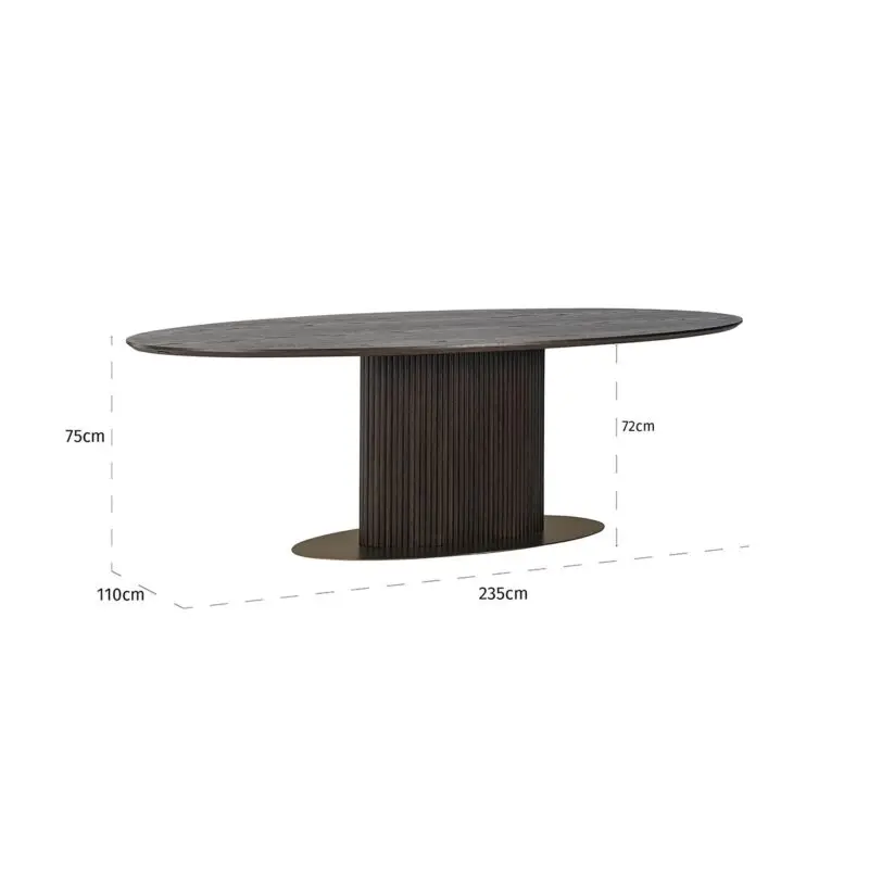 - Eettafel Luxor ovaal 235 (Brown)