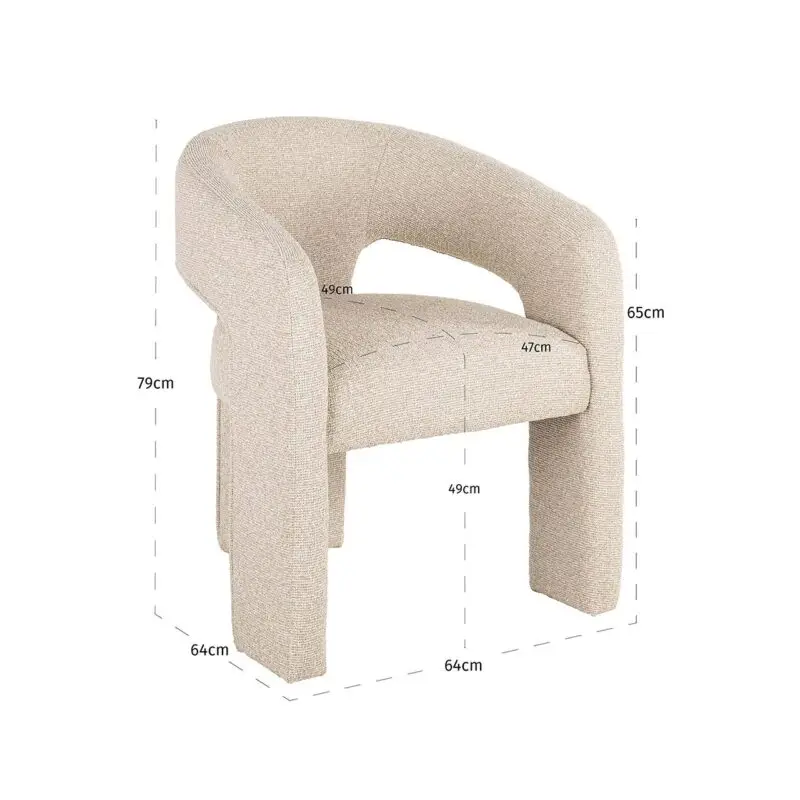 - Stoel Belle biscotti fire retardant (Biscotti)