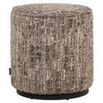 - Poef Lexie 45Ø grey dalia (Dalia 45 Greige)