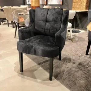 6 eetstoelen Willem in de stof bergen zwart outlet807