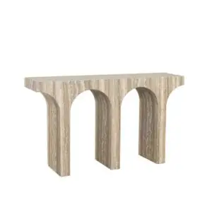 - Console Dulce grey faux travertine
