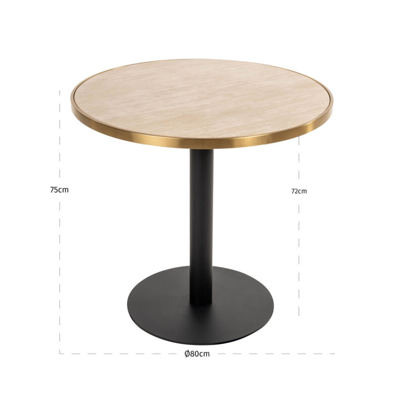 - Bistrotafel Brazza beige 80Ø