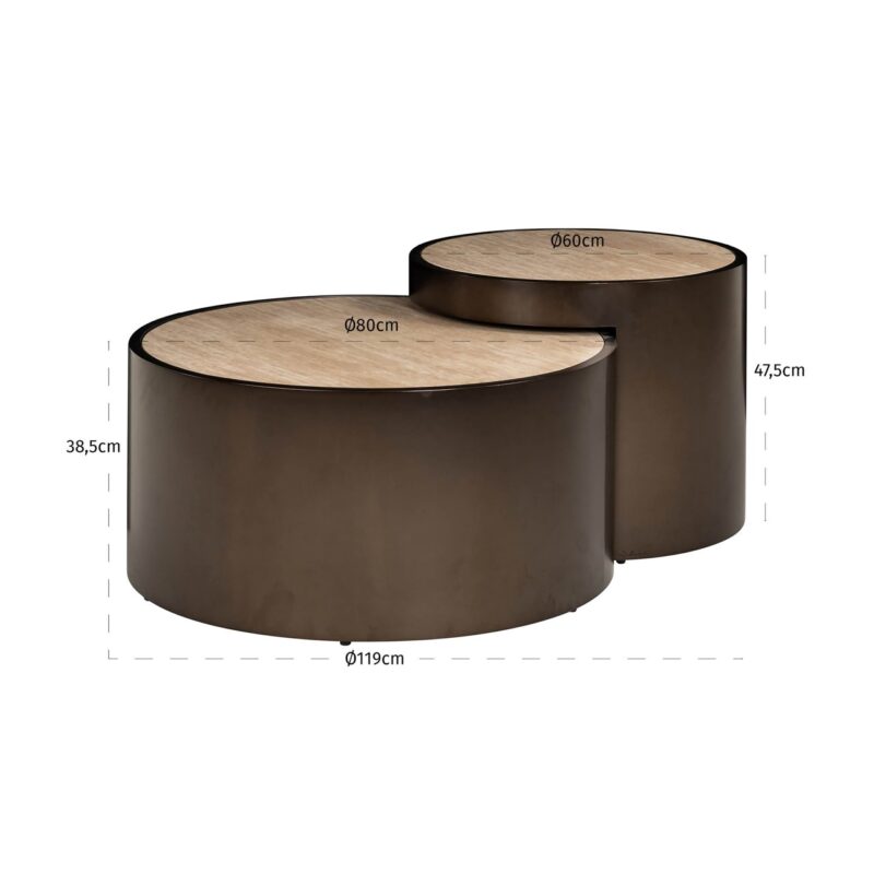 - Salontafel Ronson beige (Set of 2)