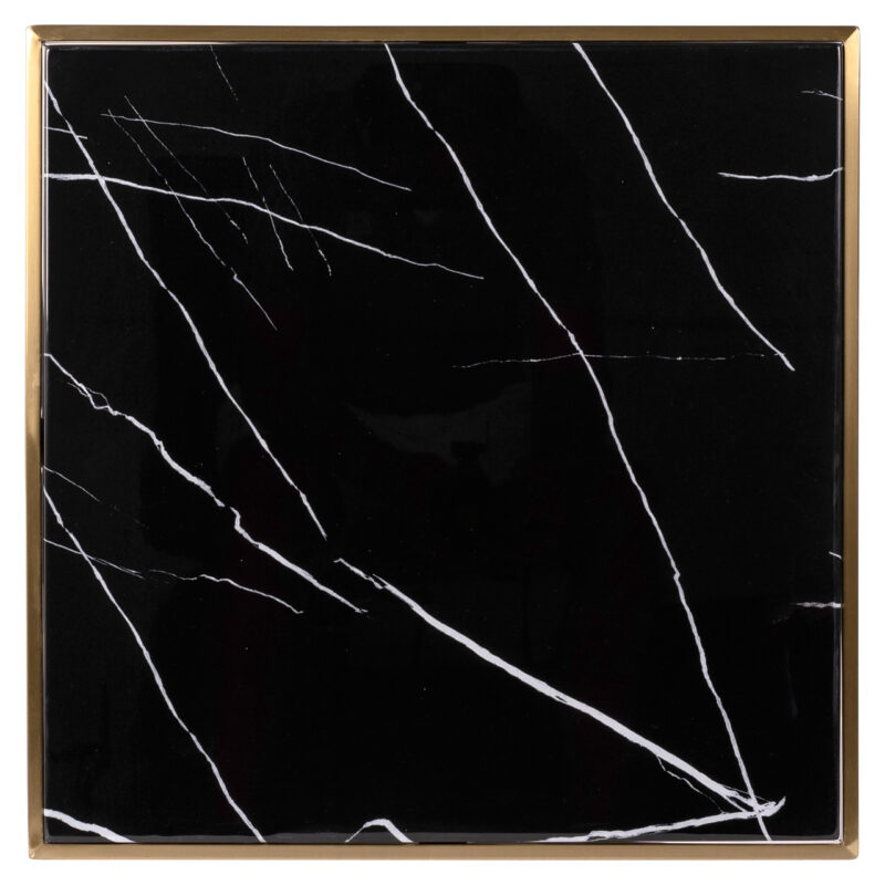 - Bistrotafel Zenza black/gold 50x50