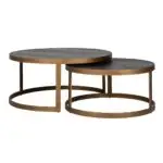 - Salontafel Blackbone Brass black rustic (Set of 2)
