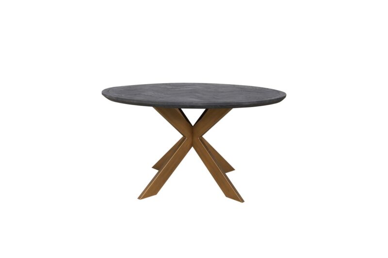 - Eettafel Blackbone Brass black rustic 140Ø