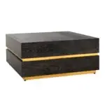 - Salontafel Blackbone Gold black rustic 90x90