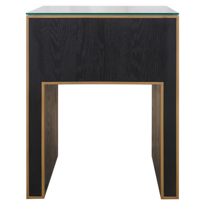 - Nachtkastje Bloomville brown incl. glass top
