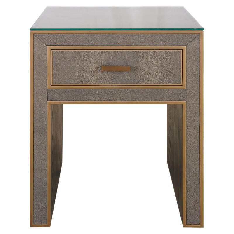 - Nachtkastje Bloomville brown incl. glass top