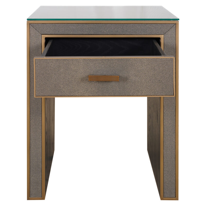 - Nachtkastje Bloomville brown incl. glass top