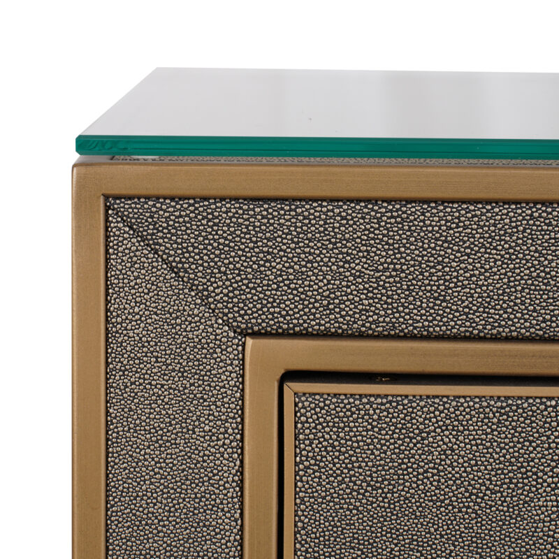 - Nachtkastje Bloomville brown incl. glass top