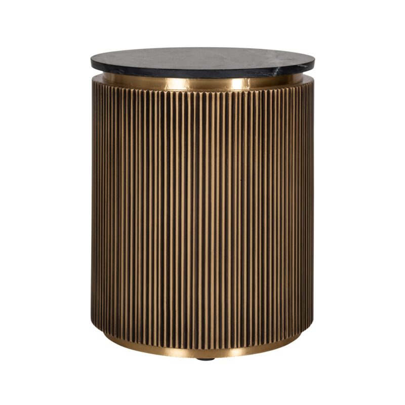 - Bijzettafel Ironville gold 50Ø