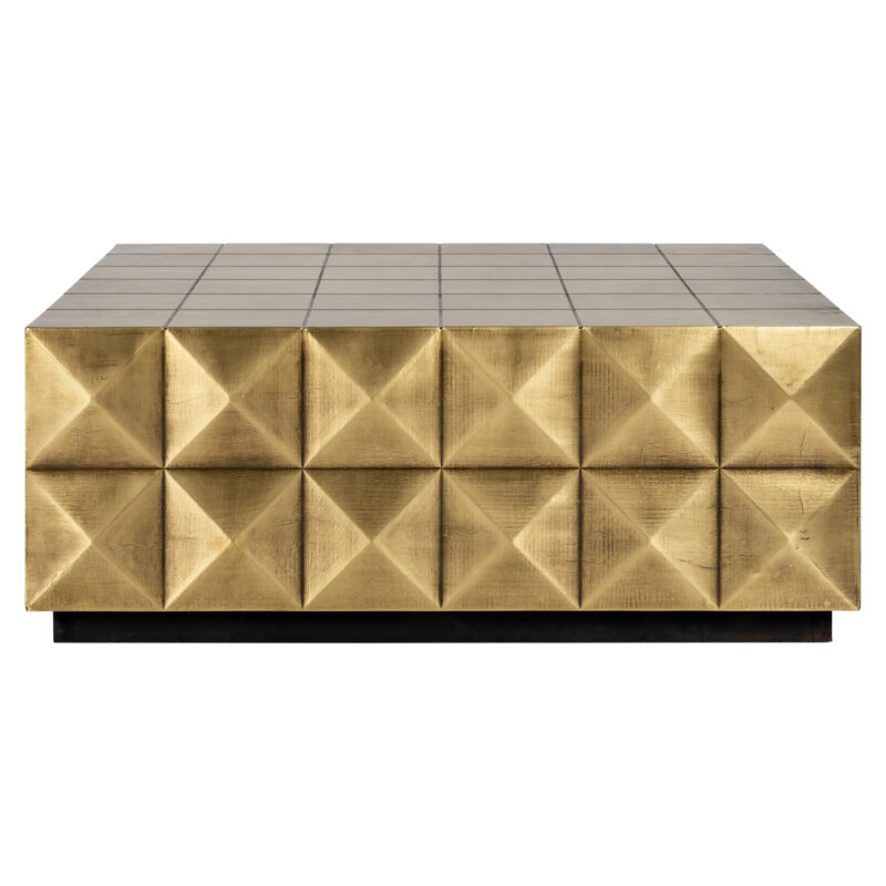 - Salontafel Collada brushed gold incl. glass top