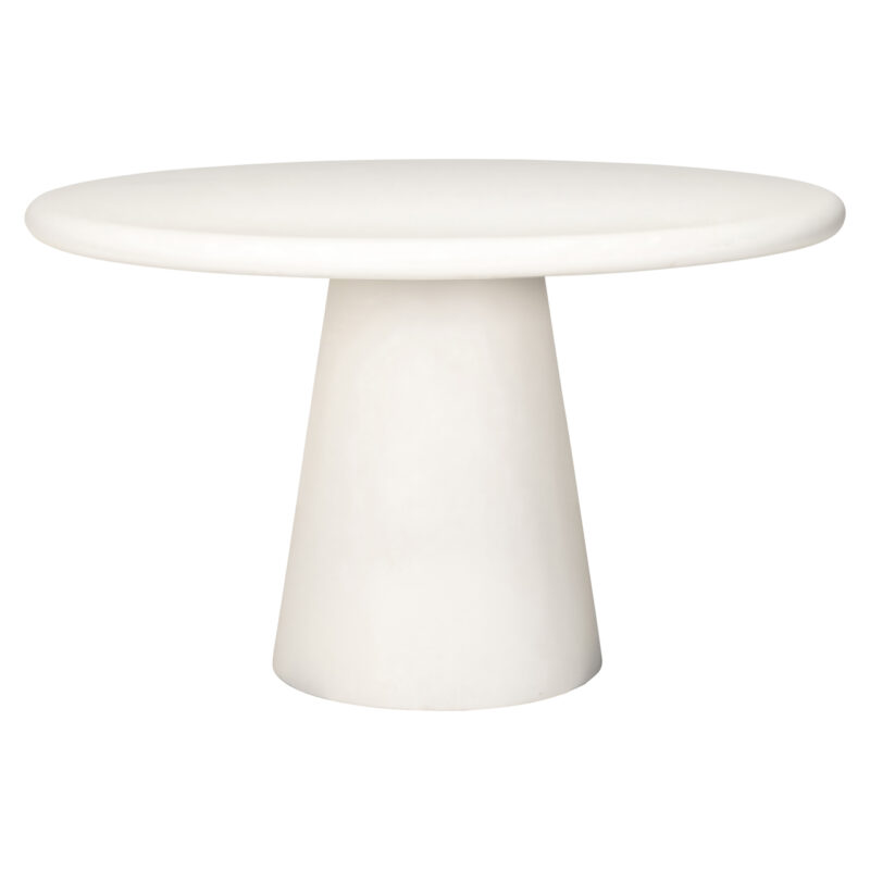 - Eettafel Bloomstone white 130Ø