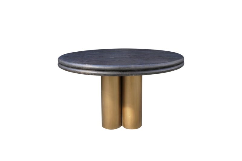 - Eettafel Macaron black rustic 130Ø