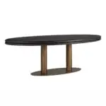 - Eettafel Macaron black rustic oval 235