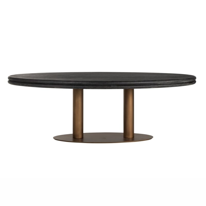 - Eettafel Macaron black rustic oval 235