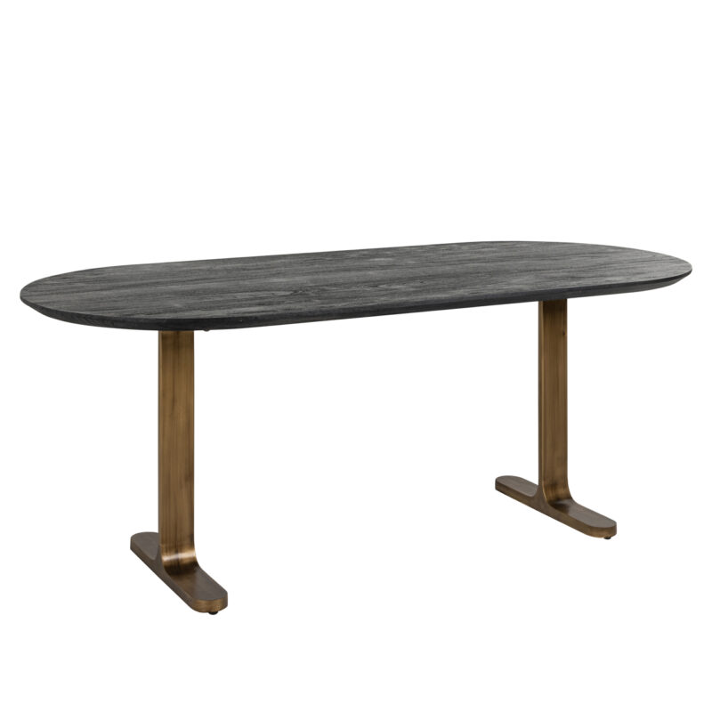 - Eettafel Revelin black/gold 200