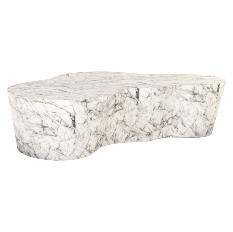 - Buiten salontafel Rockyard white marble look