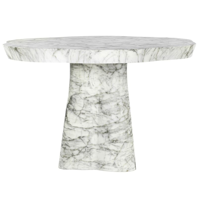 - Outdoor eettafel Rockyard white marble look 140Ø