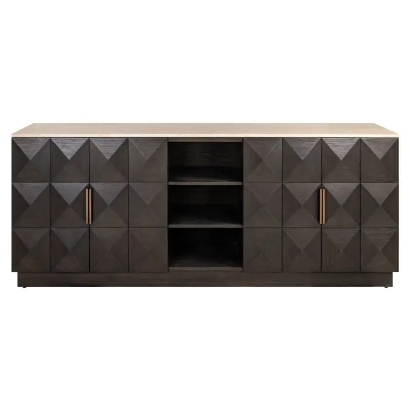 - Dressoir Claremont brown  4-doors 2-shelves