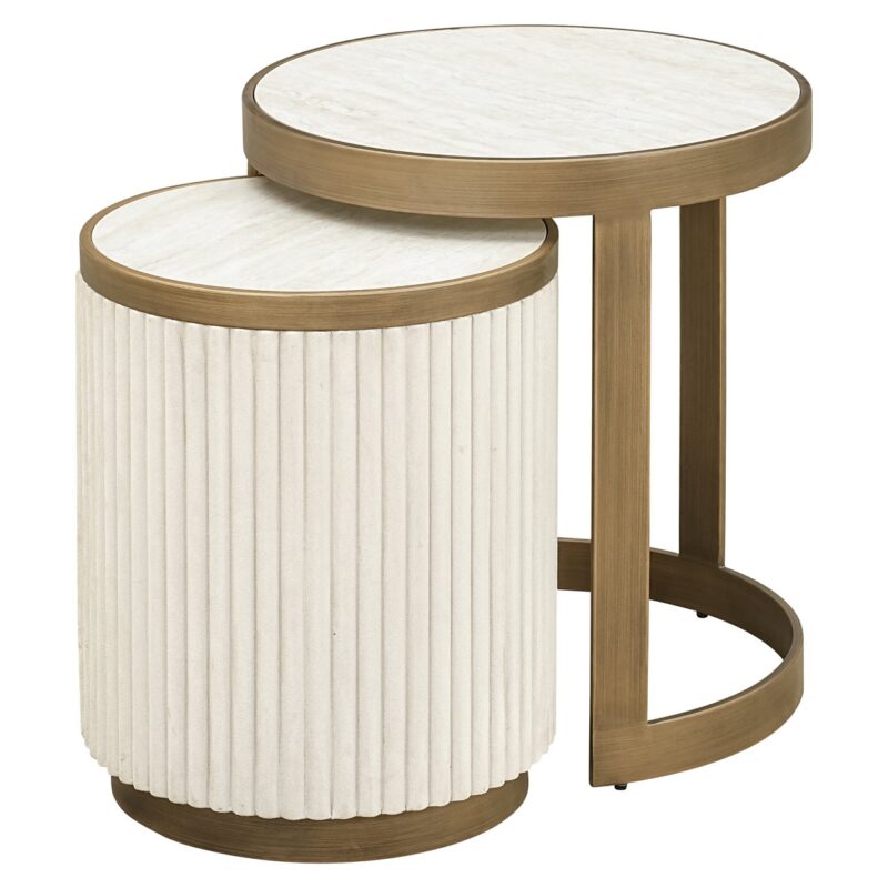 - Bijzettafel Tivoli white (Set of 2)