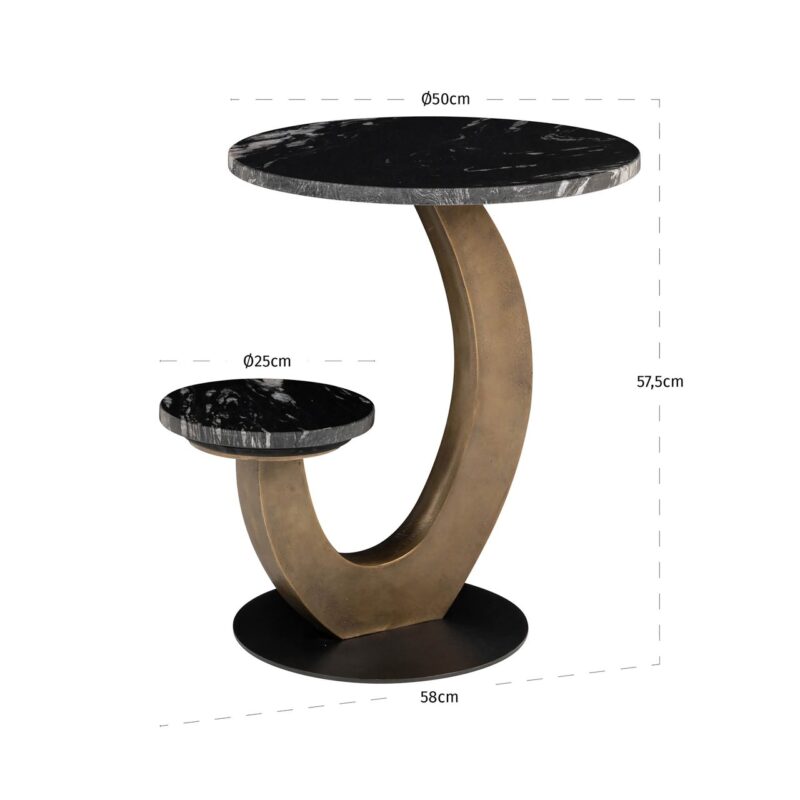 - Bijzettafel Tibby black