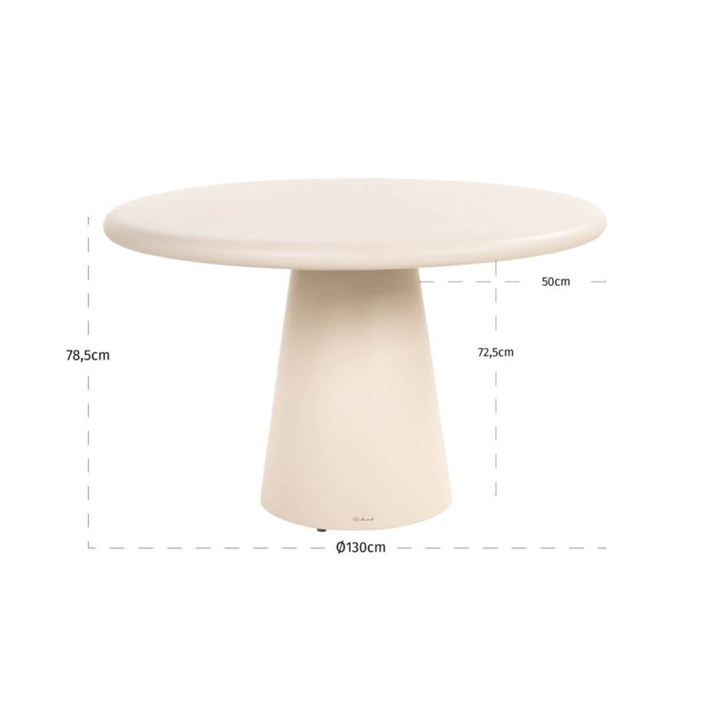 - Outdoor eettafel Urban Bloom sandstone 130Ø