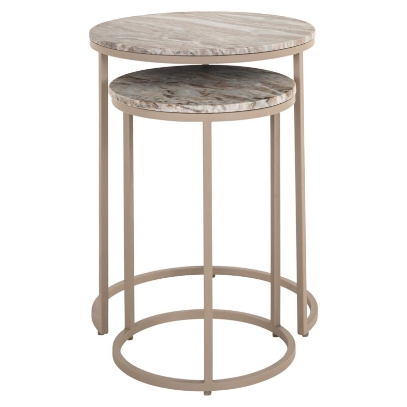 - Bijzettafel Fairfax stone (Set of 2)