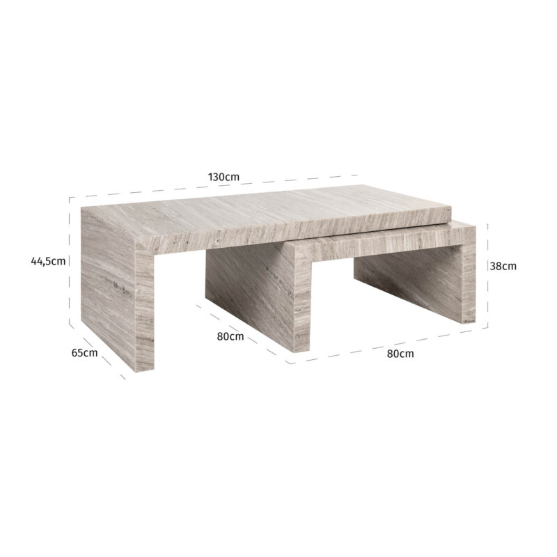 Richmond - Salontafel Novaz sand (Set of 2) - Afbeelding 24