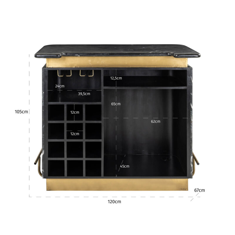 - Bar Bombay black/gold